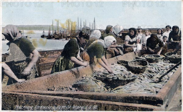 'Herring industry, Port St Mary, Isle of Man', 1920. Artist: Unknown