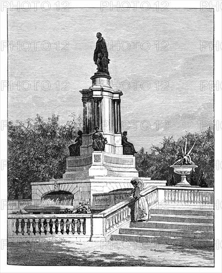 Statue of Prince Albert, Memorial of the Great Exhibition, London, late 19th century. Artist: Unknown