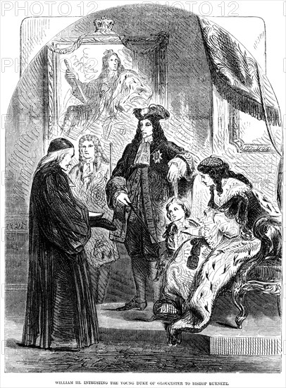 William III intrusting the young Duke of Gloucester to Bishop Burnett. Artist: Unknown