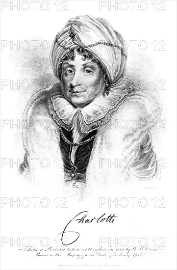 Queen Charlotte, 1820. Artist: R Hicks