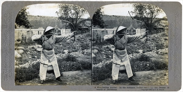 A Manchurian archer, China, 1904. Artist: CH Graves