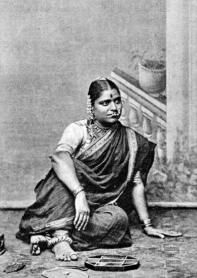 Brahmin woman, India, 1917. Artist: Unknown