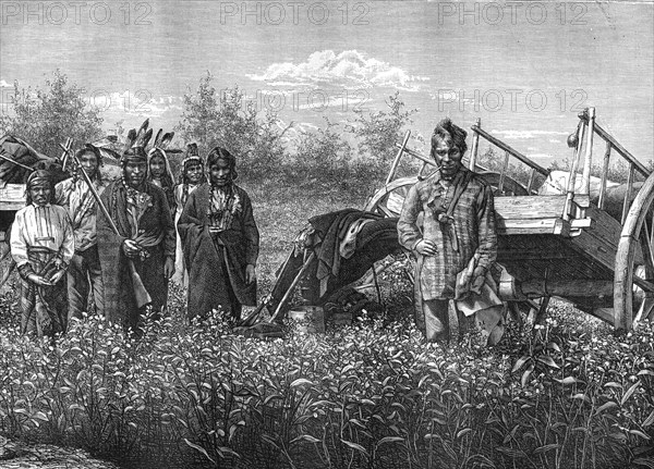 Native Canadians, 19th century.Artist: Dupuy