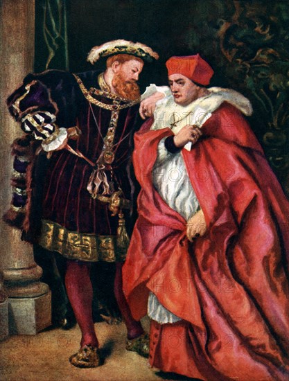 'Henry VIII and Cardinal Wolsey', c1888, (c1920). Artist: Sir John Gilbert