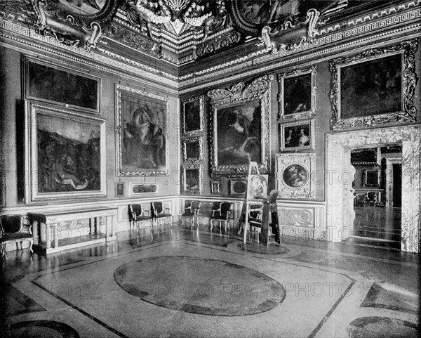 Hall of Saturn, Pitti Palace, Florence, Italy, 1893.Artist: John L Stoddard