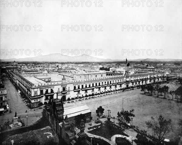 Panorama of the City of Mexico, 1893.Artist: John L Stoddard