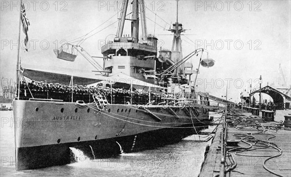 HMAS Australia, Indefatigable class battlecruiser, June 1913 (1936). Artist: Unknown