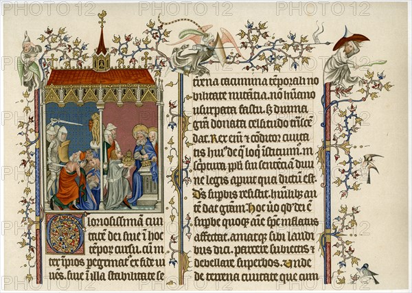 Two bible scenes, late 14th century. Artist: Unknown