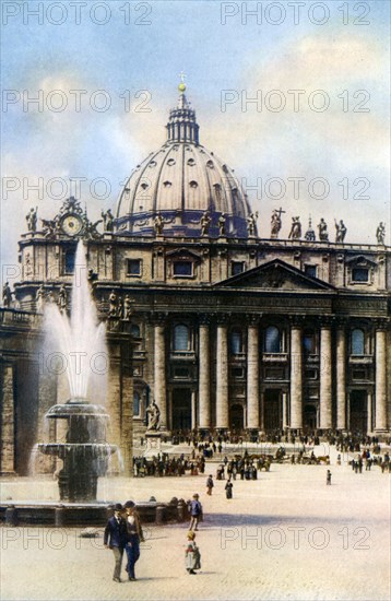 The Basilica of Saint Peter, Rome, 1926. Artist: Unknown