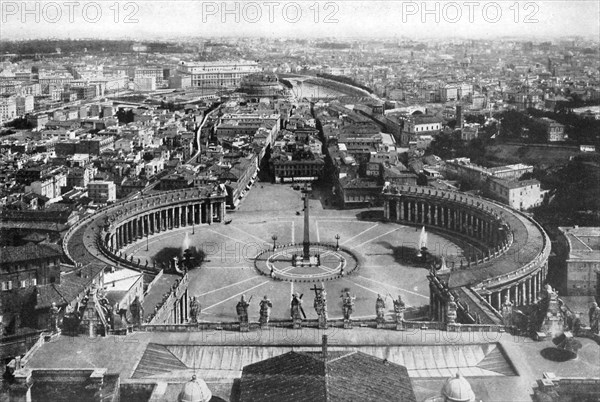 Rome as seen from the Cupola of St Peter's, 1926. Artist: Unknown