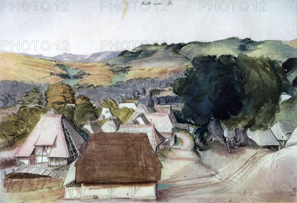 'View of Kachreuth, near Nuremberg', 1511, (1936). Artist: Albrecht Dürer