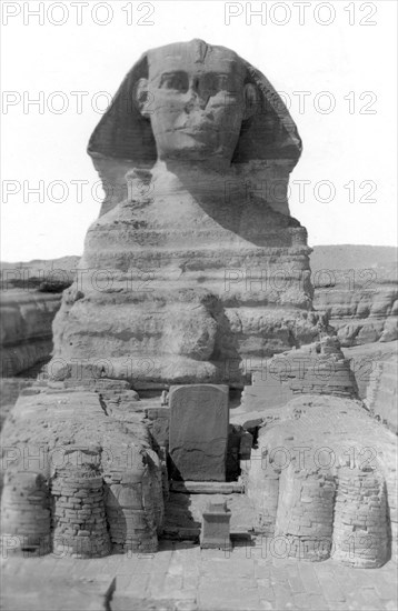 The Great Sphinx of Giza, Egypt, May 1949. Artist: Unknown