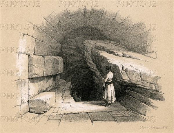 Upper fountain of Siloam, 1855.Artist: David Roberts