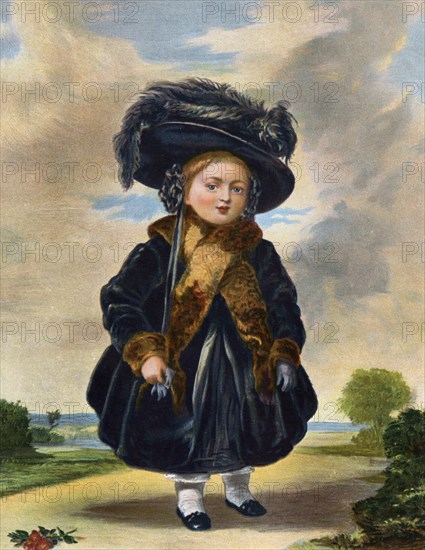 Queen Victoria (1819-1901) aged four years old, 19th century.Artist: Eyre & Spottiswoode