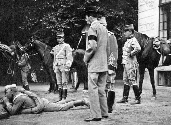 Testing the new repeating rifle, 1908.Artist: Queen Alexandra