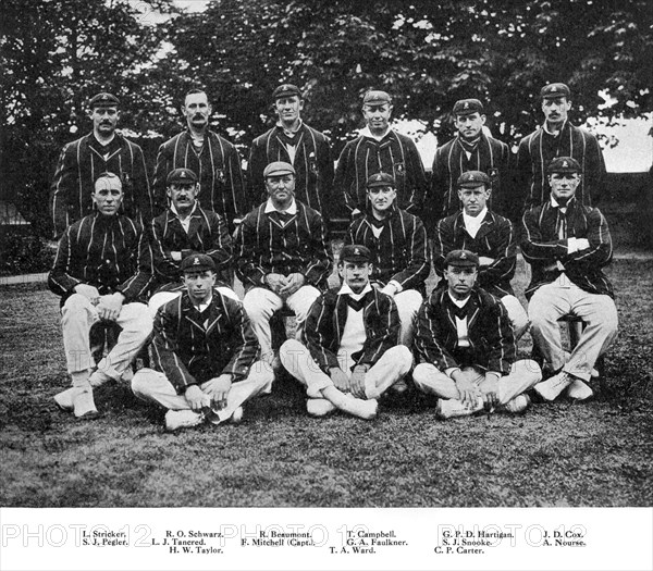 The South African cricket team of 1912. Artist: Unknown