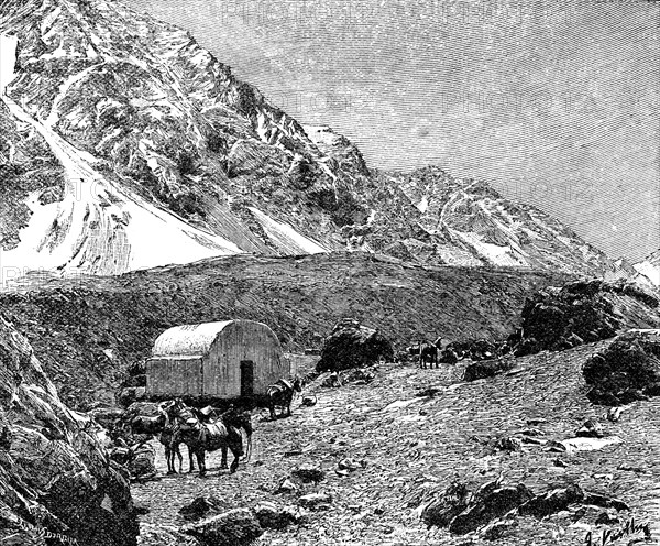 Casucha del Portillo, on the Cumbre, Chile, 1895. Artist: Unknown