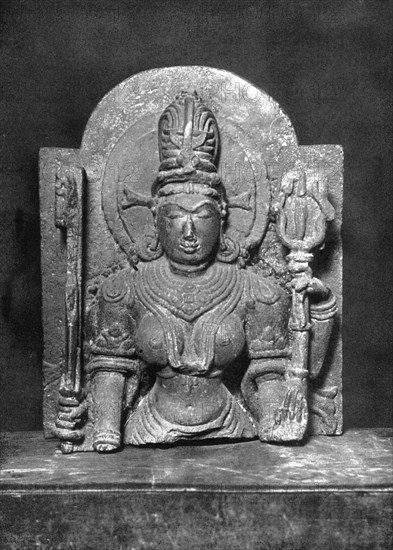 Devi sculpture, Western India, c900 AD, (1929). Artist: Unknown