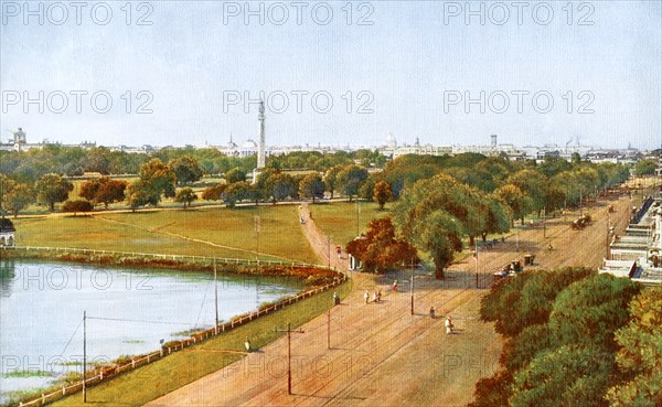 The view from Chowringhee, Calcutta, India, early 20th century. Artist: Unknown