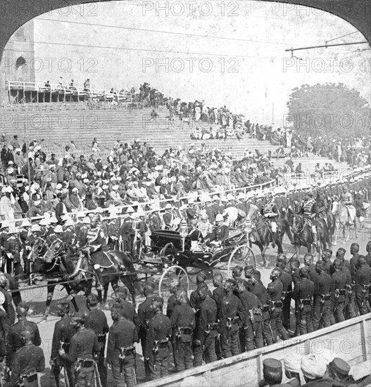 Procession of the Maharajahs, Delhi, India, 1912.Artist: HD Girdwood