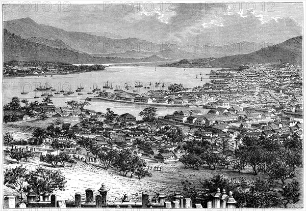 Nagasaki, Japan, 1895.Artist: Armand Kohl