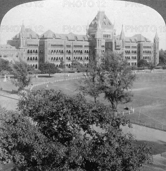 High Court and north end of Rotten Row, Bombay, India, 1903.Artist: Underwood & Underwood