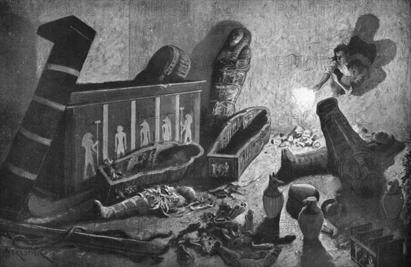 A ransacked Egyptian tomb, 1933-1934. Artist: Unknown