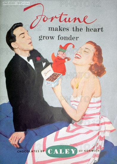 Advert for Caley chocolates, 1951. Artist: Unknown