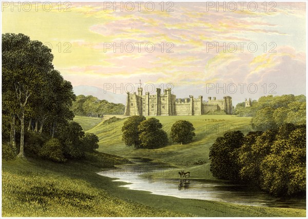 Brancepeth Castle, Lord Boyne, c1880. Artist: Unknown