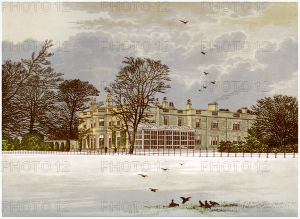 Ednaston Lodge, Derbyshire, home of the Kingdon family, c1880. Artist: Unknown