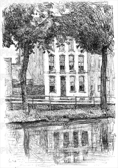 'Israels' House, Seen from the Park', c1880-1882.Artist: Isaac Lazerus Israels