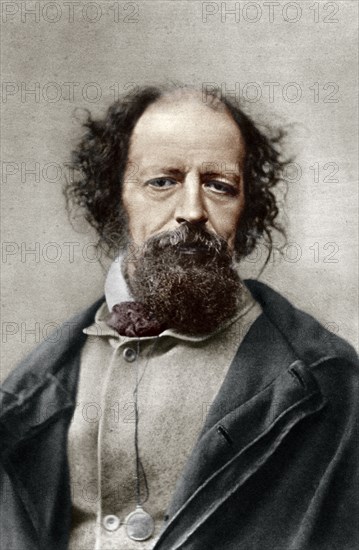 Alfred, Lord Tennyson, Poet Laureate of the United Kingdom, c1867.Artist: London Stereoscopic & Photographic Co