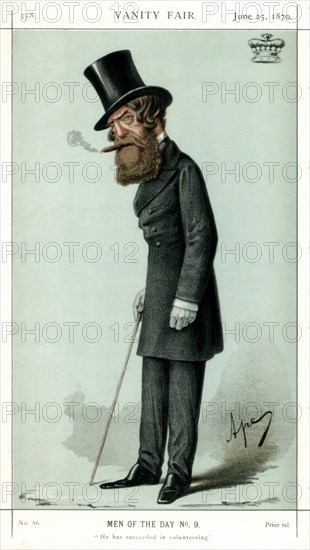 'He has Succeeded in Volunteering', Viscount Ranelagh, 1870.Artist: Carlo Pellegrini