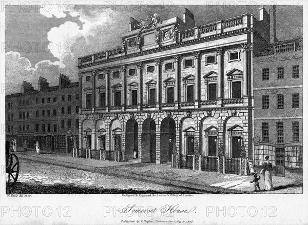 Somerset House, Westminster, London, 1805.Artist: W Poole - Photo12 ...