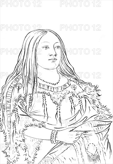 Portrait of a Native American woman, 1841.Artist: Myers and Co