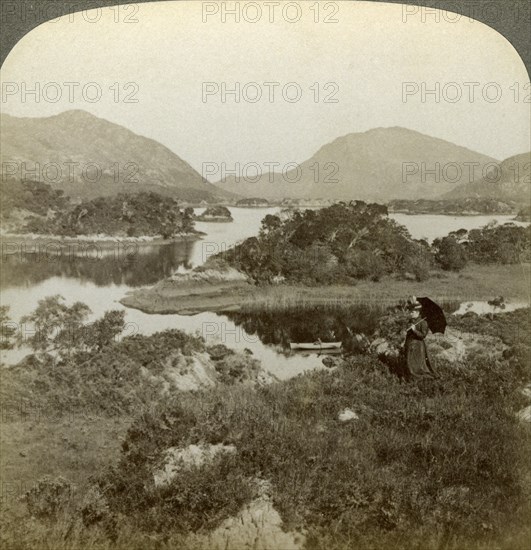 Islands and Upper Lake, Killarney, Ireland.Artist: Underwood & Underwood