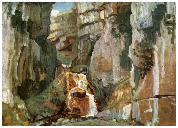 Gordale Scar, West Yorkshire, c1811 (1956). Artist: Unknown