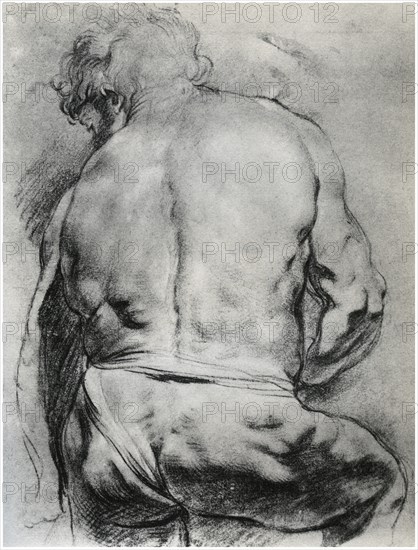 'The Back of a Nude Man', c1610 (1958). Artist: Unknown