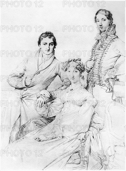 'Mr and Mrs Joseph Woodhead, and Mr Henry Comber, Rome', 1816 (1958). Artist: Unknown