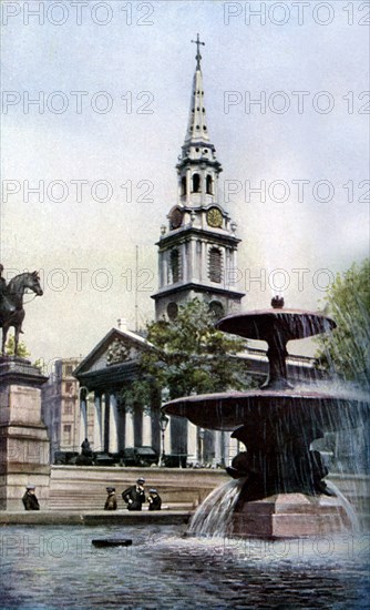 Church of St Martin-in-the-Fields, Trafalgar Square, London, c1930s. Creator: Herbert Felton.