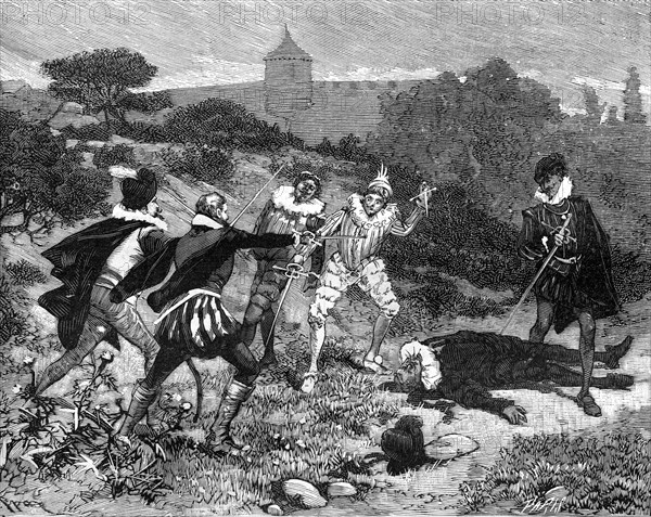 Duel of the Mignons, 27th April 1578 (1882-1884). Artist: Unknown