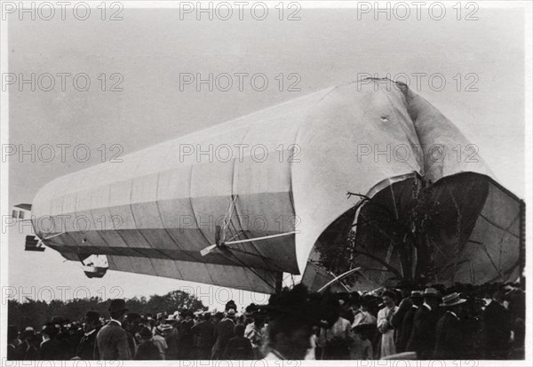 Zeppelin LZ 5 at Goeppingen, Germany, 1909 (1933). Artist: Unknown