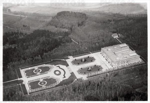 Aerial view of the Herrenchiemsee Palace, Bavaria, Germany, from a Zeppelin, c1931 (1933). Artist: Unknown