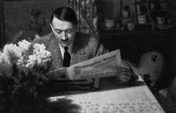 Adolf Hitler in the evening at Obersalzberg, Bavaria, Germany, 1936. Artist: Unknown