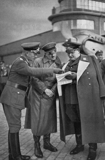 First inspection of the Luftwaffe's Richthofen Squadron, Germany, 1936. Artist: Unknown