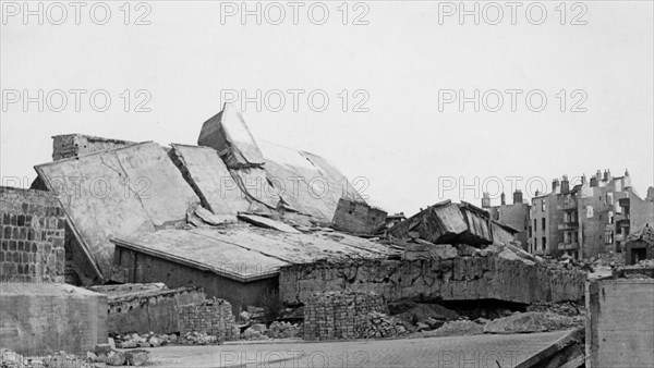 Remains of a U-boat pen, Kiel, Germany, c1945-c1965(?). Artist: Unknown