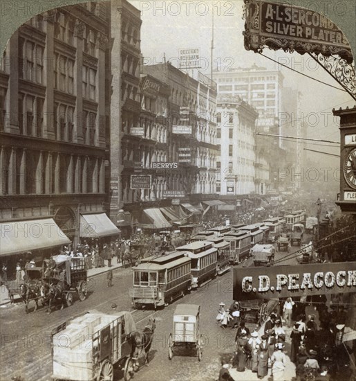 State Street, Chicago, Illinois, USA, 1908. Artist: Underwood & Underwood