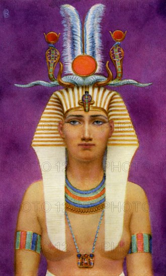 Hatshepsut, Ancient Egyptian queen of the 18th dynasty, 15th century BC (1926).  Artist: Winifred Mabel Brunton