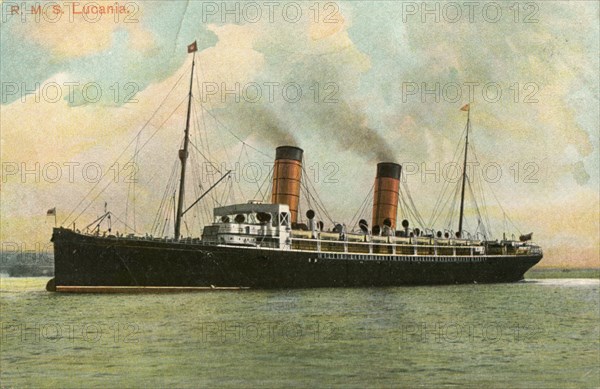 RMS 'Lucania', c1905. Artist: Unknown