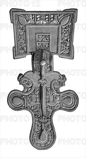 Square-headed fibula, from Ragley Park, Warwickshire, 1893. Artist: Unknown